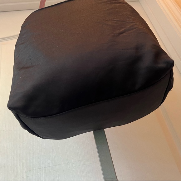 6. PRADA Milano Black Satin Top Lucite Double Handle Bag w Authentication Cards - Picture 8 of 16